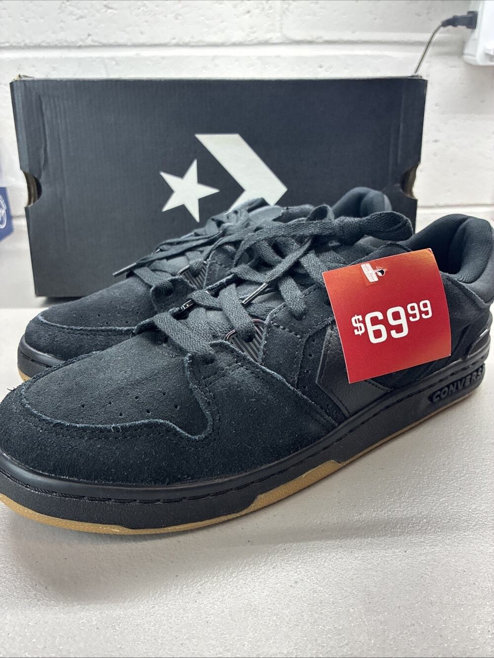 New Converse CL98 OX Suede Black/Black/Gum Men's Sneakers A14182C Size 9 Men’s
